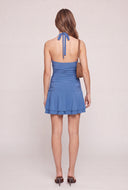 Ruffled Tiered Halter Dress