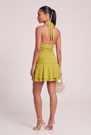 Ruffled Tiered Halter Dress