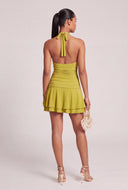 Ruffled Tiered Halter Dress