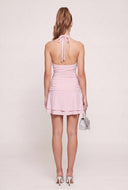Ruffled Tiered Halter Dress