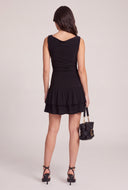 Ruched Tiered Ruffle Mini Dress