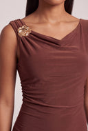 Ruched Tiered Ruffle Mini Dress