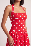 Polka Dot Halter Dress