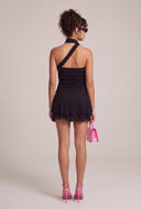 Lace Scarf Mini Dress