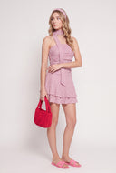 Lace Scarf Mini Dress