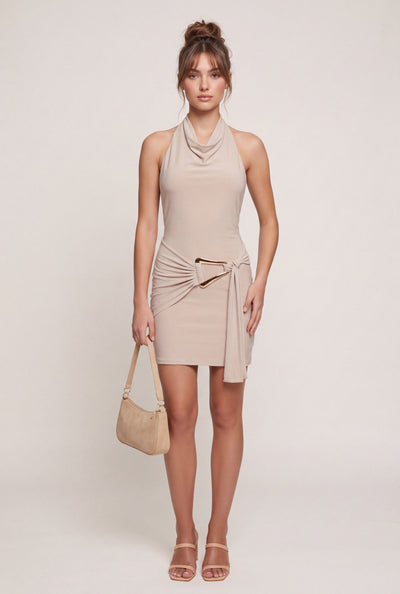 Tie Waist Halter Dress
