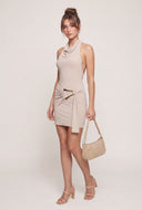 Tie Waist Halter Dress