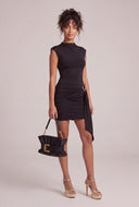 Asymmetrical Sash Front Dress
