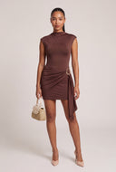 Asymmetrical Sash Front Dress
