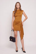 Asymmetrical Sash Front Dress