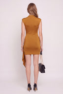 Asymmetrical Sash Front Dress