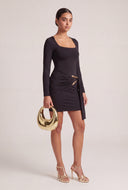 Long Sleeve Tie Waist Dress