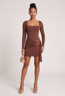 Long Sleeve Tie Waist Dress
