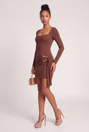 Long Sleeve Tie Waist Dress