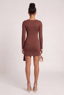 Long Sleeve Tie Waist Dress