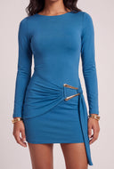 Long Sleeve Tie Waist Dress