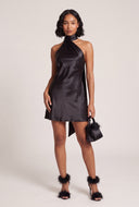 Satin Scarf Mini Dress