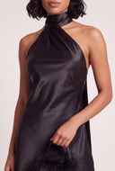 Satin Scarf Mini Dress