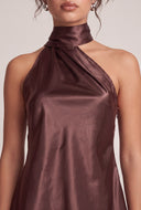 Satin Scarf Mini Dress