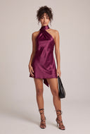 Satin Scarf Mini Dress