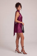 Satin Scarf Mini Dress