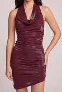 Asymmetrical Halter Mini Dress