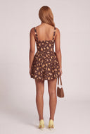 Patterned Corset Bodice Mini Dress