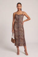 Leopard Print Midi Dress
