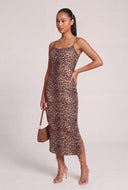 Leopard Print Midi Dress