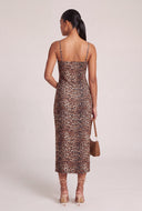 Leopard Print Midi Dress