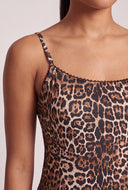 Leopard Print Midi Dress