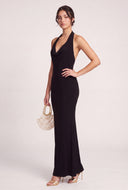 Cowl Halter Maxi Dress