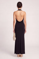 Cowl Halter Maxi Dress