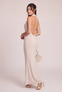 Cowl Halter Maxi Dress