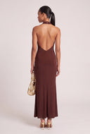 Cowl Halter Maxi Dress
