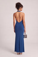 Cowl Halter Maxi Dress