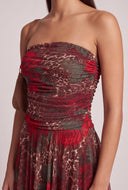 Patterned Strapless Romper with Headband