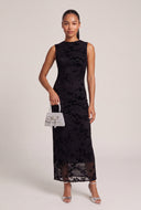 Floral Velvet Burnout Maxi Dress