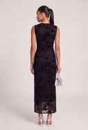Floral Velvet Burnout Maxi Dress