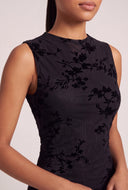 Floral Velvet Burnout Maxi Dress