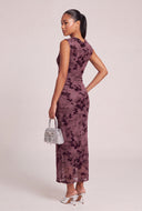 Floral Velvet Burnout Maxi Dress