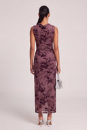 Floral Velvet Burnout Maxi Dress