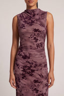 Floral Velvet Burnout Maxi Dress