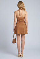 Studded Halter Mini Dress