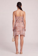 Floral Cowl Neck Mini Dress