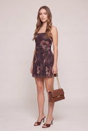 Floral Strapless Mini Dress