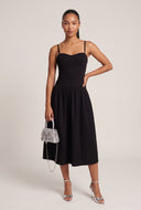 Corset Bodice Midi Dress
