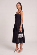 Corset Bodice Midi Dress