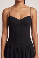 Corset Bodice Midi Dress