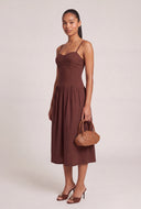 Corset Bodice Midi Dress
